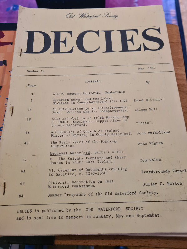 Decies Vol. 14, May 1980, Old Waterford Society