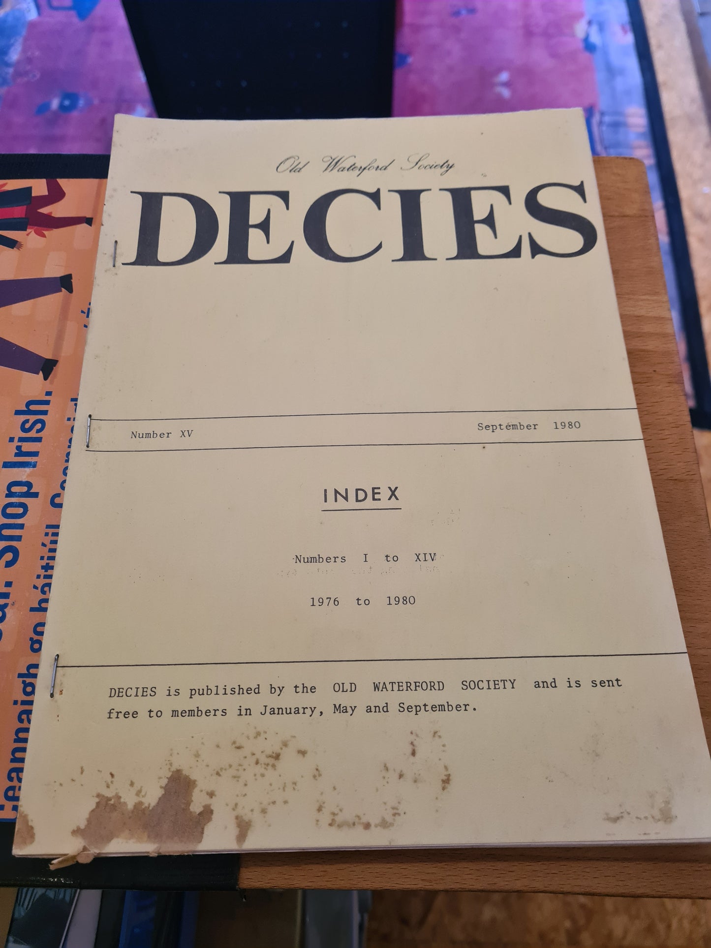 Decies Vol. 15, Sept. 1980, Old Waterford Society