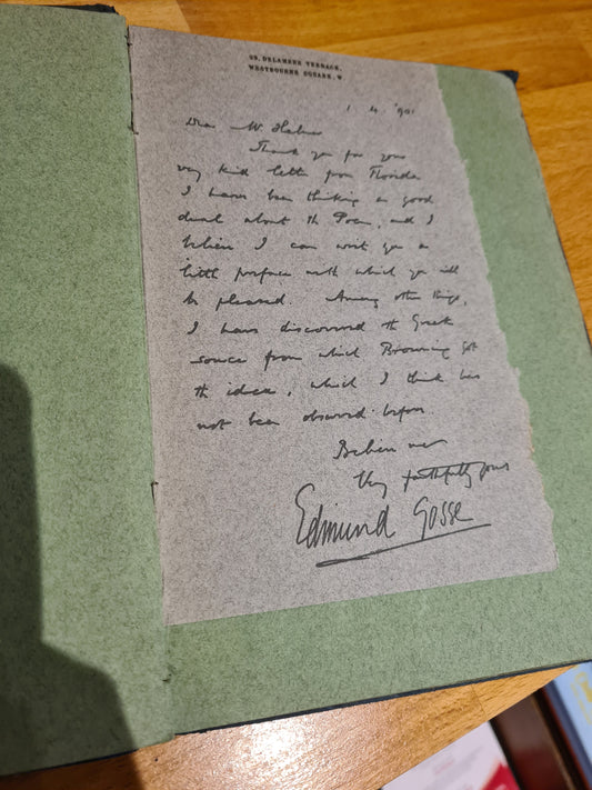 Being a Nameless Lyric: The Poet and the Cricket [First Edition], Robert Browning, Edmond Gosse