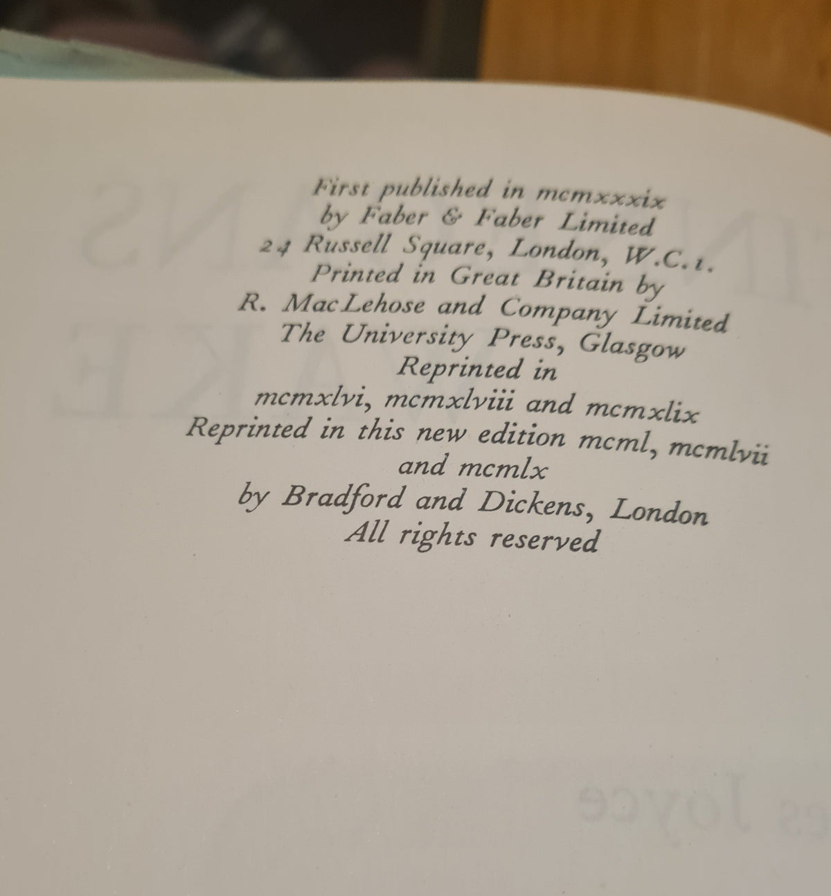 Finnegans Wake [Hardback, Second Edition 1960], James Joyce